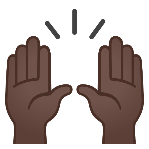 Raising Hands: Dark Skin Tone, the design in this release