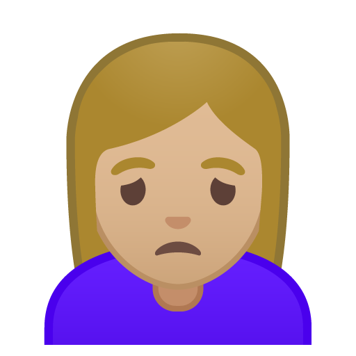 Woman Frowning: Medium-Light Skin Tone, the previous design