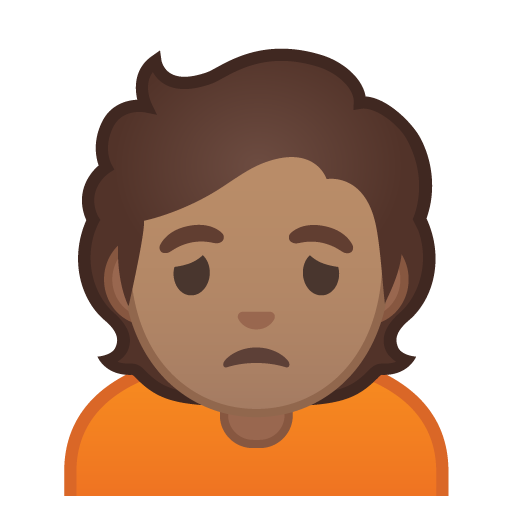 Person Frowning: Medium Skin Tone, the design in this release