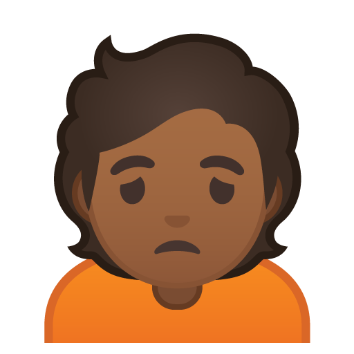 Person Frowning: Medium-Dark Skin Tone, the design in this release