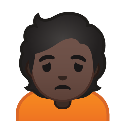 Person Frowning: Dark Skin Tone, the design in this release