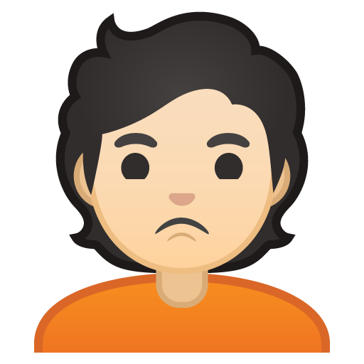 Person Pouting: Light Skin Tone, the design in this release