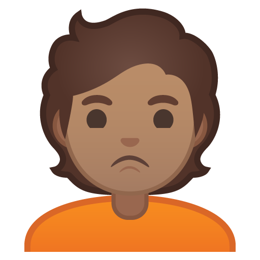 Person Pouting: Medium Skin Tone, the design in this release