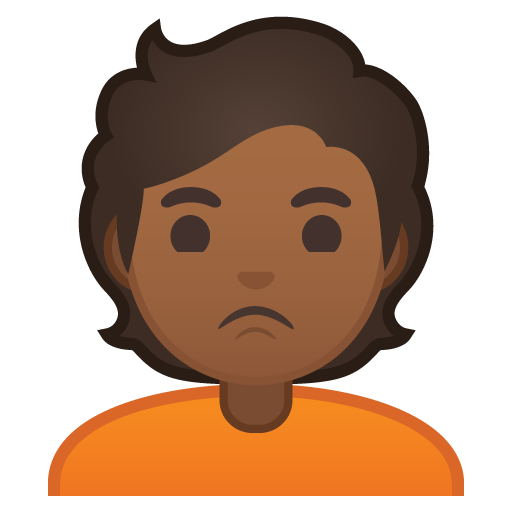 Person Pouting: Medium-Dark Skin Tone, the design in this release