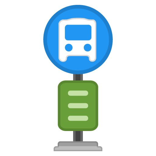Bus Stop as drawn by Google in Android 10.0