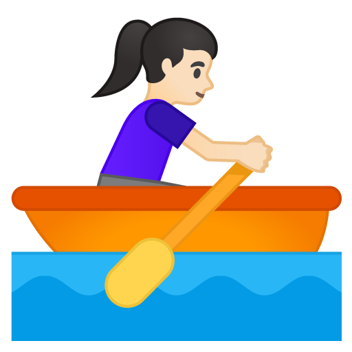 Woman Rowing Boat: Light Skin Tone, the design in this release