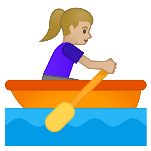 Woman Rowing Boat: Medium-Light Skin Tone, the design in this release