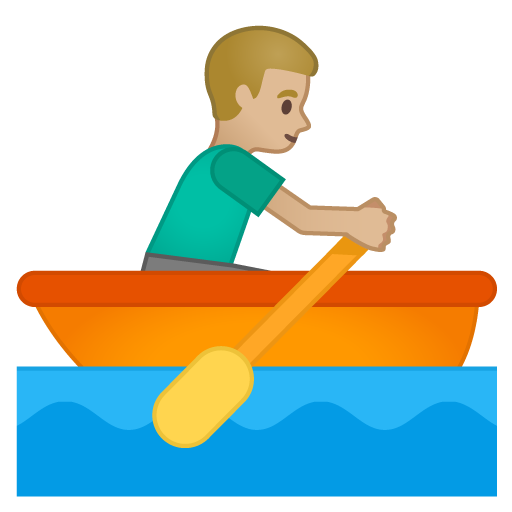 Man Rowing Boat: Medium-Light Skin Tone, the design in this release