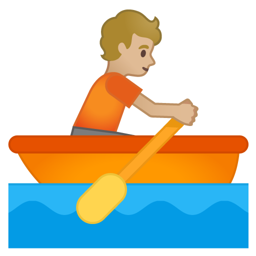 Person Rowing Boat: Medium-Light Skin Tone, the design in this release
