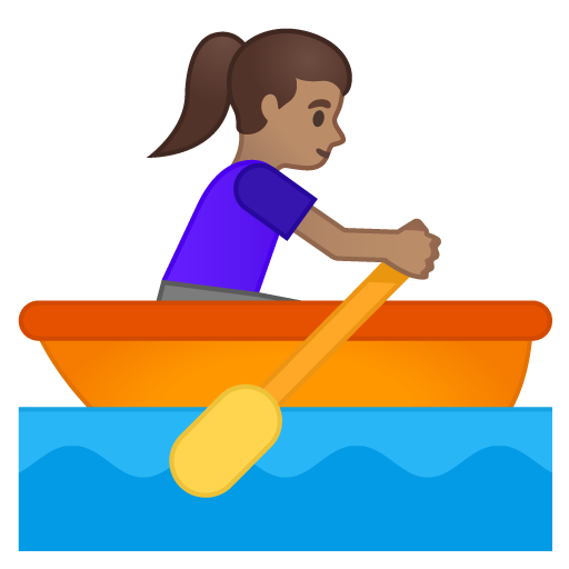 Woman Rowing Boat: Medium Skin Tone, the design in this release