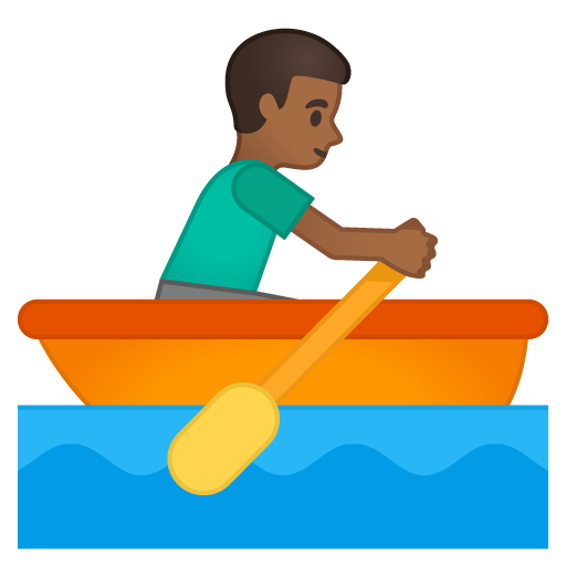 Man Rowing Boat: Medium-Dark Skin Tone, the design in this release