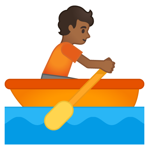 Person Rowing Boat: Medium-Dark Skin Tone, the design in this release