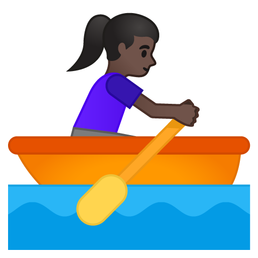 Woman Rowing Boat: Dark Skin Tone, the design in this release