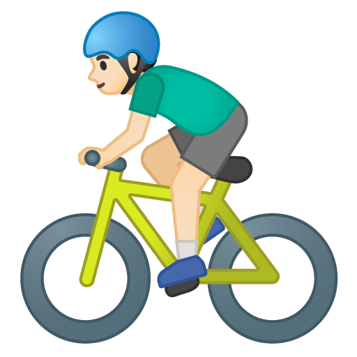 Man Biking: Light Skin Tone, the design in this release