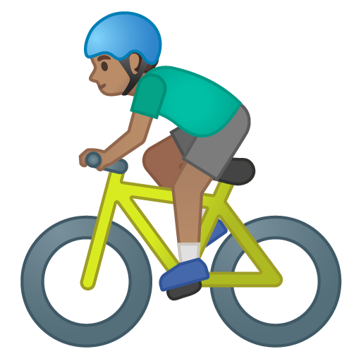 Man Biking: Medium Skin Tone, the design in this release