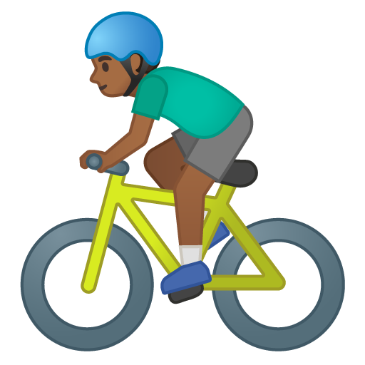 Man Biking: Medium-Dark Skin Tone, the design in this release