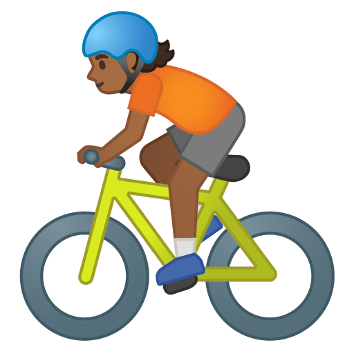 Person Biking: Medium-Dark Skin Tone, the design in this release