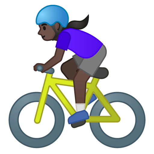 Woman Biking: Dark Skin Tone, the design in this release