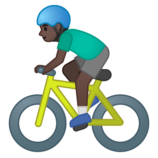 Man Biking: Dark Skin Tone, the design in this release