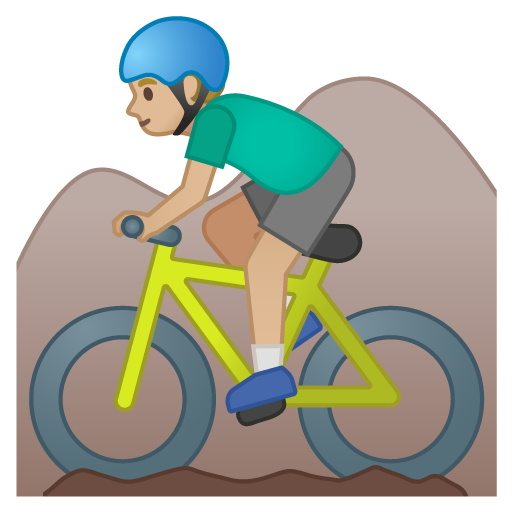 Man Mountain Biking: Medium-Light Skin Tone, the design in this release