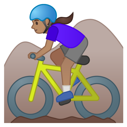 Woman Mountain Biking: Medium Skin Tone, the design in this release