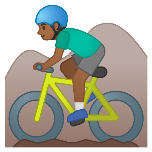 Man Mountain Biking: Medium-Dark Skin Tone, the design in this release