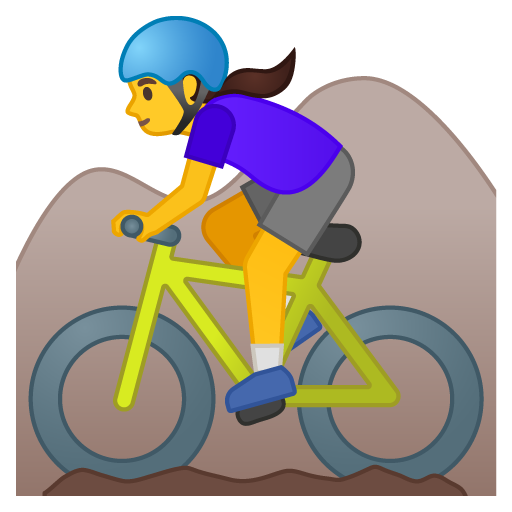 Woman Mountain Biking, the design in this release