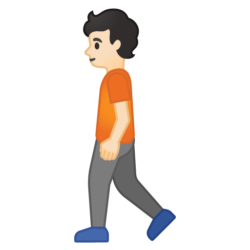 Person Walking: Light Skin Tone, the design in this release