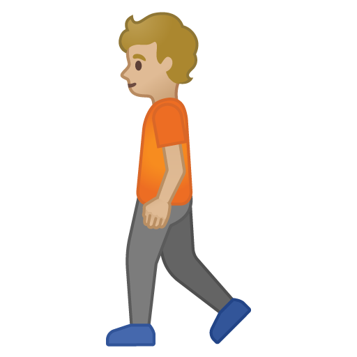 Person Walking: Medium-Light Skin Tone, the design in this release