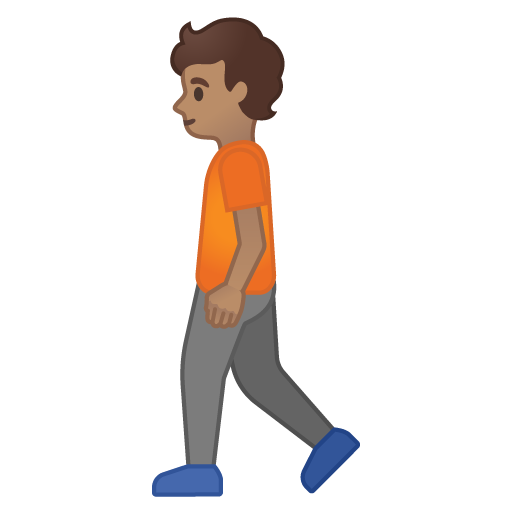 Person Walking: Medium Skin Tone, the design in this release