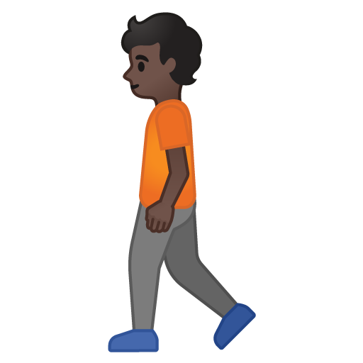 Person Walking: Dark Skin Tone, the design in this release