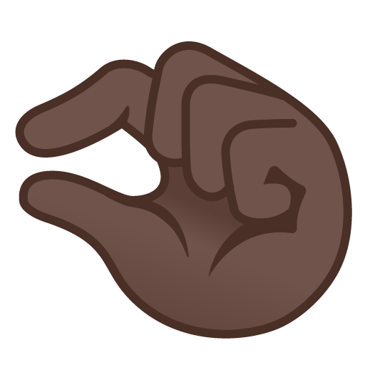 Pinching Hand: Dark Skin Tone, the design in this release