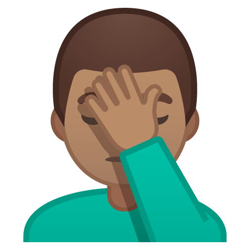 Man Facepalming: Medium Skin Tone, the previous design