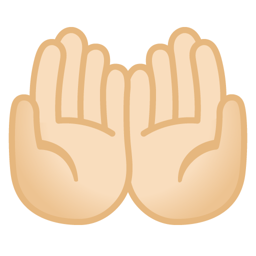 Palms up Together: Light Skin Tone, the design in this release