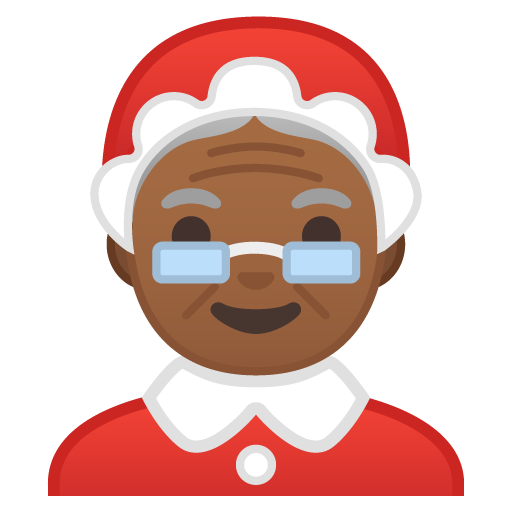 Mrs. Claus: Medium-Dark Skin Tone, the design in this release