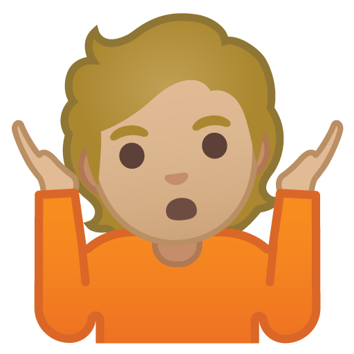 Person Shrugging: Medium-Light Skin Tone, the design in this release