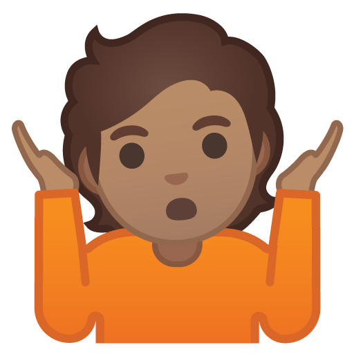 Person Shrugging: Medium Skin Tone, the design in this release