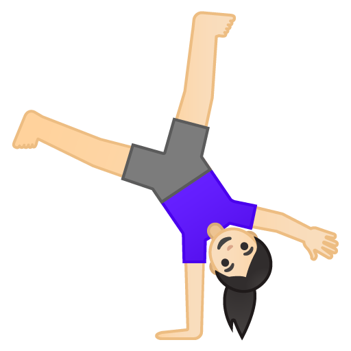 Woman Cartwheeling: Light Skin Tone, the design in this release