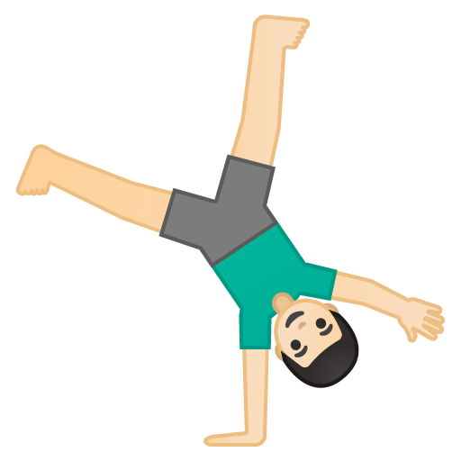 Man Cartwheeling: Light Skin Tone, the design in this release