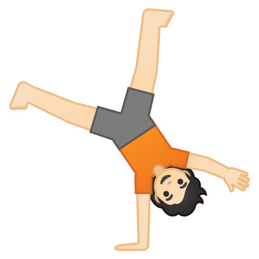 Person Cartwheeling: Light Skin Tone, the design in this release