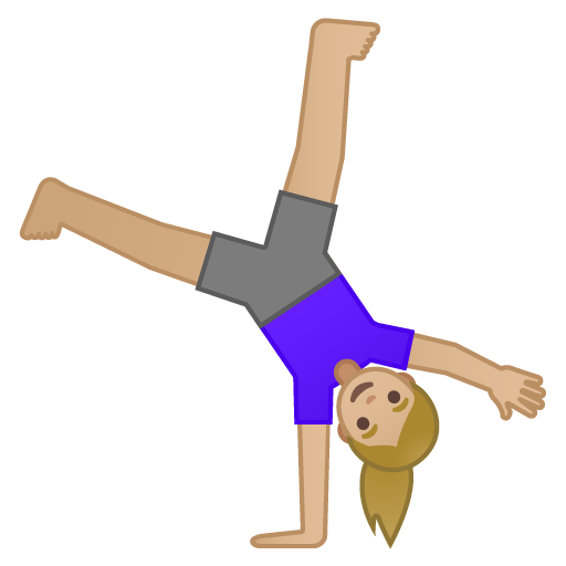 Woman Cartwheeling: Medium-Light Skin Tone, the design in this release