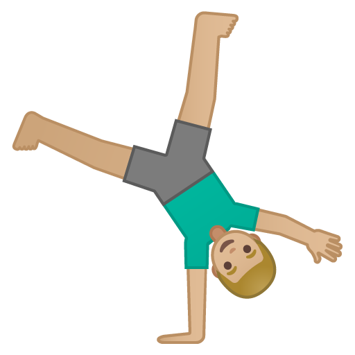 Man Cartwheeling: Medium-Light Skin Tone, the design in this release