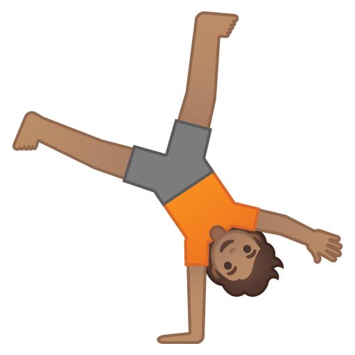 Person Cartwheeling: Medium Skin Tone, the design in this release