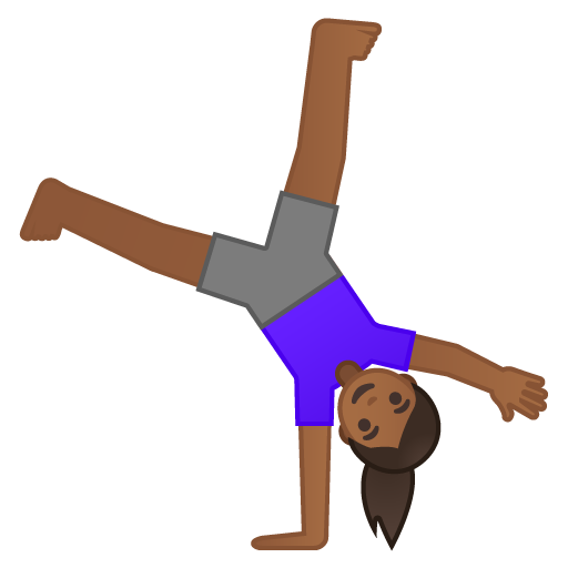 Woman Cartwheeling: Medium-Dark Skin Tone, the design in this release