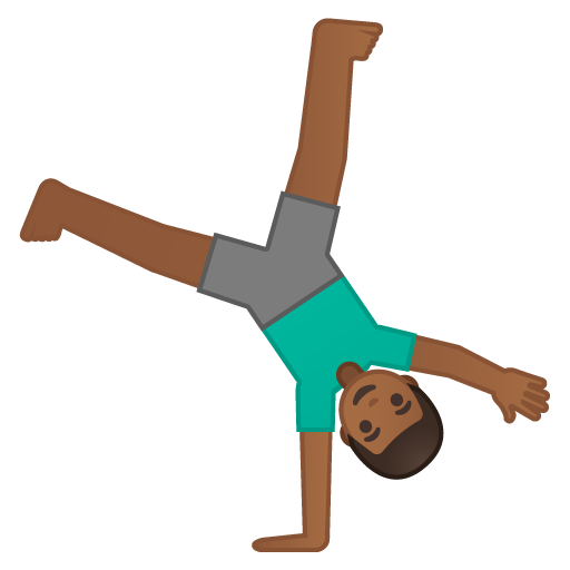 Man Cartwheeling: Medium-Dark Skin Tone, the design in this release