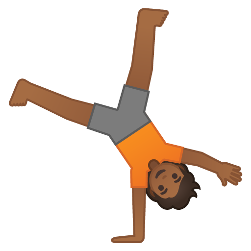 Person Cartwheeling: Medium-Dark Skin Tone, the design in this release