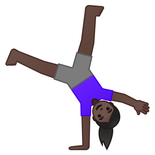 Woman Cartwheeling: Dark Skin Tone, the design in this release
