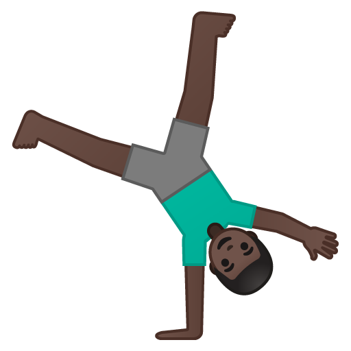 Man Cartwheeling: Dark Skin Tone, the design in this release