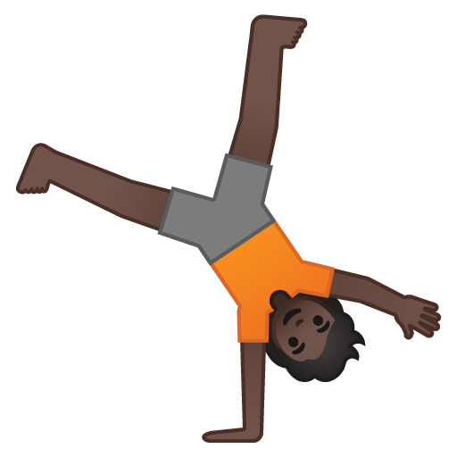 Person Cartwheeling: Dark Skin Tone, the design in this release