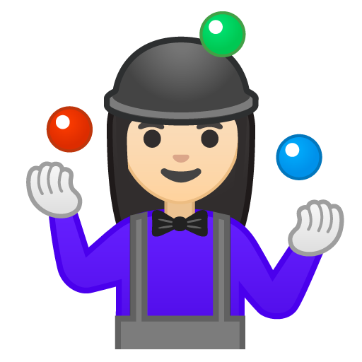 Woman Juggling: Light Skin Tone, the design in this release